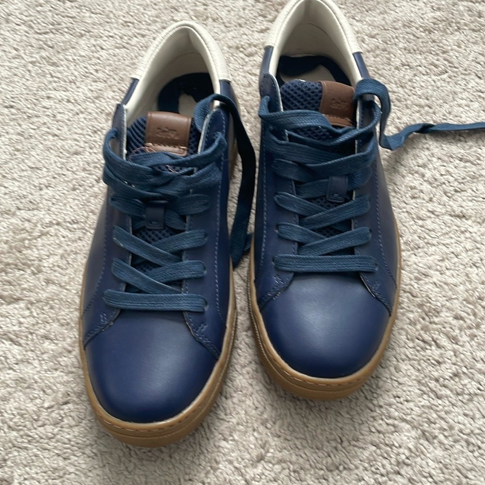 Worn twice - coach blue sneakers size 8